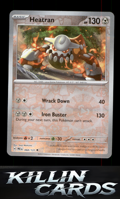 Reverse Holofoil Heatran 068/131 Pokemon Uncommon SV: Prismatic Evolutions Card