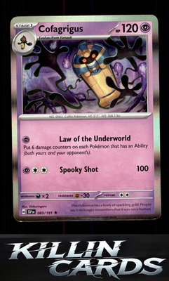 Cofagrigus 083/191 Pokemon Rare SV08: Surging Sparks Card NM
