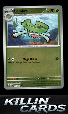 Reverse Holofoil Lombre 006/094 Pokemon Common ME02: Phantasmal Flames Card NM