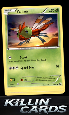 Yanma 6/114 Pokemon Common XY - Steam Siege Card NM