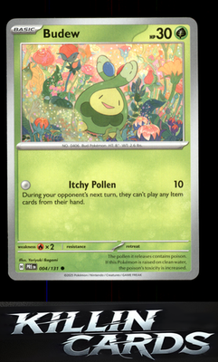 Budew 004/131 Pokemon Common SV: Prismatic Evolutions Card NM