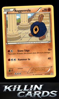 Roggenrola 65/124 Pokemon Common Dragons Exalted Card LP