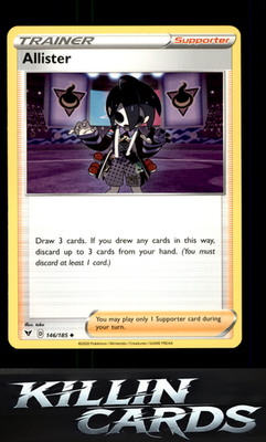 Allister 146/185 Pokemon Uncommon SWSH04: Vivid Voltage Card NM