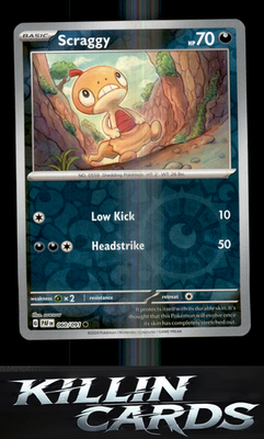 Reverse Holofoil Scraggy 060/091 Pokemon Common SV: Paldean Fates Card NM