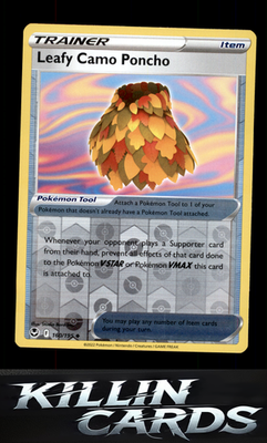 Reverse Holofoil Leafy Camo Poncho 160/195 Pokemon Uncommon SWSH12: Silver Tempe