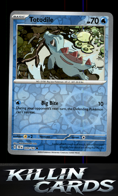 Reverse Holofoil Totodile 039/162 Pokemon Common SV05: Temporal Forces Card NM