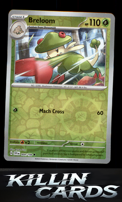 Reverse Holofoil Breloom 004/198 Pokemon Uncommon SV01: Scarlet & Violet Base Se