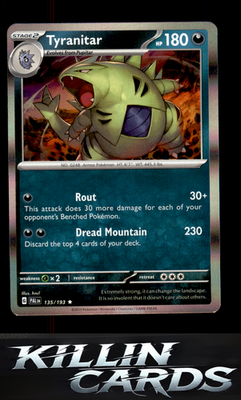 Tyranitar - 135/193 135/193 Pokemon Rare SV02: Paldea Evolved Card NM