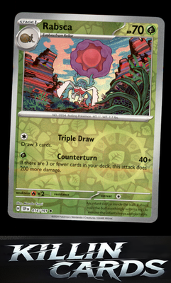 Reverse Holofoil Rabsca 014/191 Pokemon Rare SV08: Surging Sparks Card NM
