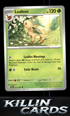 Leafeon 011/167 Pokemon Uncommon SV06: Twilight Masquerade Card LP