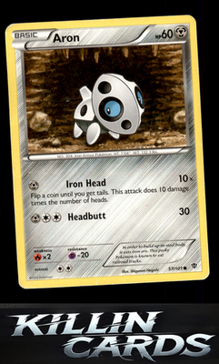 Aron 57/101 Pokemon Common Plasma Blast Card LP