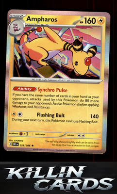 Ampharos - 029/086 029/086 Pokemon Rare ME04: Chaos Rising Card NM