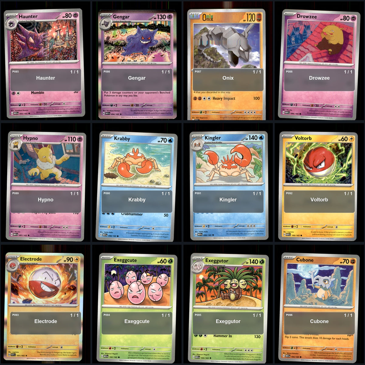 Pokemon TCG SV: Scarlet & Violet 151 C/UC/R Standard Set 151 Cards