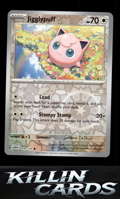 Reverse Holofoil Jigglypuff 039/165 Pokemon Common SV: Scarlet & Violet 151 Card