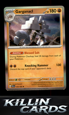 Garganacl 123/193 Pokemon Rare SV02: Paldea Evolved Card NM