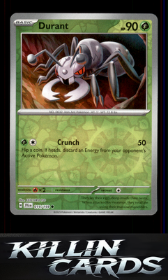 Reverse Holofoil Durant 014/159 Pokemon Common SV09: Journey Together Card NM