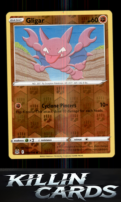 Reverse Holofoil Gligar 095/196 Pokemon Common SWSH11: Lost Origin Card NM