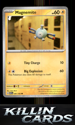 Magnemite 081/165 Pokemon Common SV: Scarlet & Violet 151 Card NM