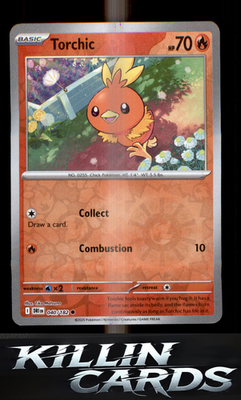 Reverse Holofoil Torchic 040/182 Pokemon Common SV10: Destined Rivals Card NM