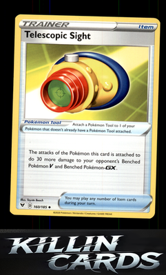 Telescopic Sight 160/185 Pokemon Uncommon SWSH04: Vivid Voltage Card NM