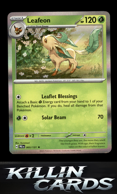 Leafeon 005/131 Pokemon Rare SV: Prismatic Evolutions Card NM