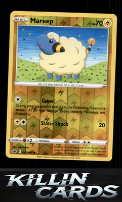 Reverse Holofoil Mareep 047/198 Pokemon Common SWSH06: Chilling Reign Card NM