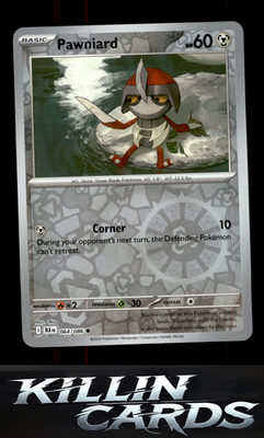 Reverse Holofoil Pawniard 064/086 Pokemon Common SV: Black Bolt Card NM
