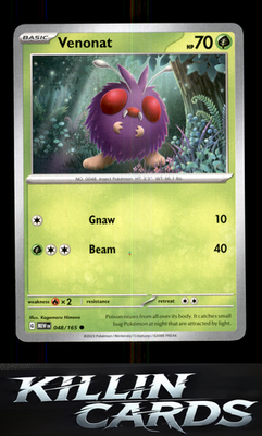 Venonat 048/165 Pokemon Common SV: Scarlet & Violet 151 Card NM