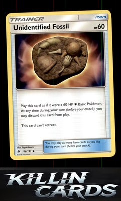 Unidentified Fossil 116/131 Pokemon Uncommon SM - Forbidden Light Card NM