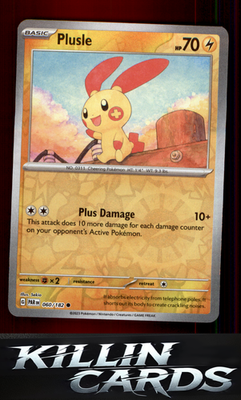 Reverse Holofoil Plusle - 060/182 060/182 Pokemon Common SV04: Paradox Rift Card