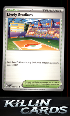 Lively Stadium 180/191 Pokemon Uncommon SV08: Surging Sparks Card NM