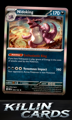 Nidoking - 034/165 034/165 Pokemon Rare SV: Scarlet & Violet 151 Card NM