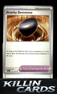 Gravity Gemstone 137/142 Pokemon Uncommon SV07: Stellar Crown Card NM