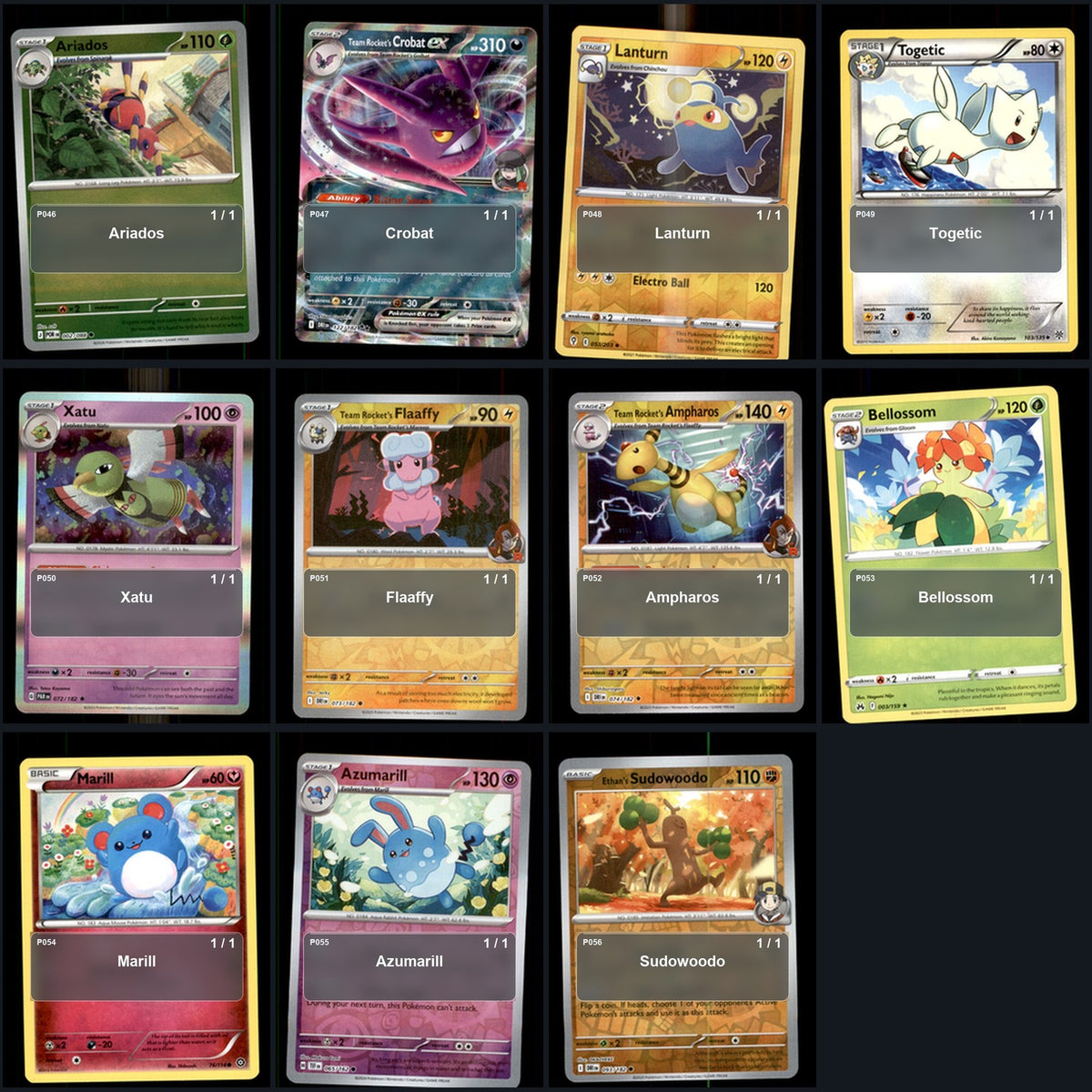 Pokemon TCG Generation 2 Johto Pokemon Pokedex Set 94 Cards Collection