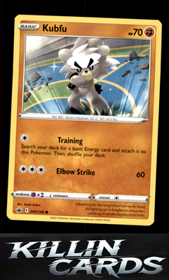 Kubfu 093/198 Pokemon Common SWSH06: Chilling Reign Card NM