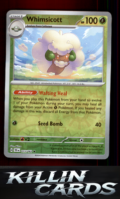 Reverse Holofoil Whimsicott 015/162 Pokemon Rare SV05: Temporal Forces Card NM