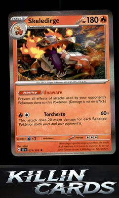 Skeledirge 031/191 Pokemon Rare SV08: Surging Sparks Card NM