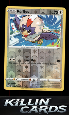 Reverse Holofoil Rufflet 148/195 Pokemon Common SWSH12: Silver Tempest Card NM
