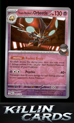 Reverse Holofoil Team Rocket's Orbeetle - 089/182 089/182 Pokemon Uncommon SV10: