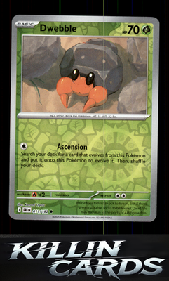 Reverse Holofoil Dwebble 011/182 Pokemon Common SV10: Destined Rivals Card NM
