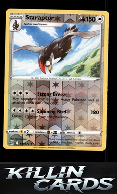 Reverse Holofoil Staraptor 119/172 Pokemon Rare SWSH09: Brilliant Stars Card NM