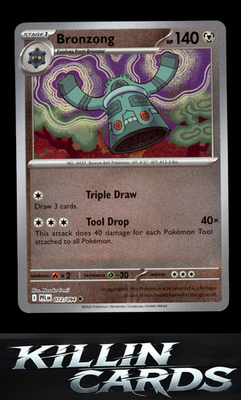 Reverse Holofoil Bronzong 072/094 Pokemon Uncommon ME02: Phantasmal Flames Card