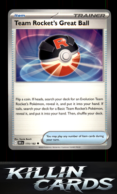 Team Rocket's Great Ball 175/182 Pokemon Uncommon SV10: Destined Rivals Card NM
