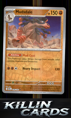 Reverse Holofoil Mudsdale 108/182 Pokemon Uncommon SV10: Destined Rivals Card NM