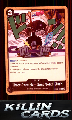 Three-Pace Hum Soul Notch Slash EB02-051 One Piece Card Game C Extra Booster: An
