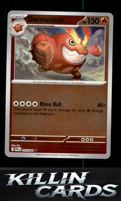 Reverse Holofoil Darmanitan 016/094 Pokemon Uncommon ME02: Phantasmal Flames Car