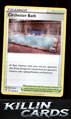Circhester Bath 150/185 Pokemon Uncommon SWSH04: Vivid Voltage Card NM
