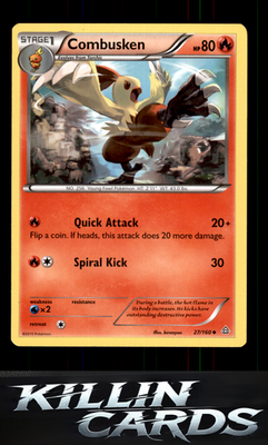 Combusken 27/160 Pokemon Uncommon XY - Primal Clash Card NM