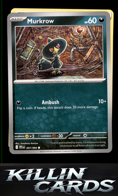 Murkrow 057/094 Pokemon Common ME02: Phantasmal Flames Card NM