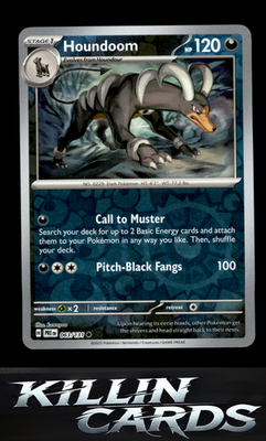 Reverse Holofoil Houndoom 063/131 Pokemon Common SV: Prismatic Evolutions Card N
